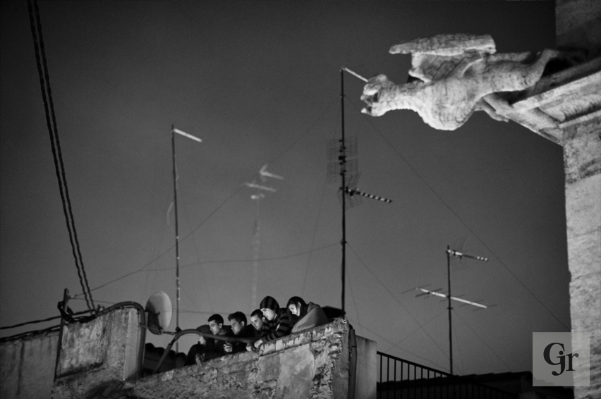 Valencia Fallas watching burning