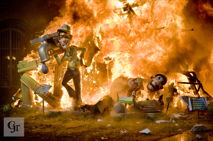 Valencial burning Fallas